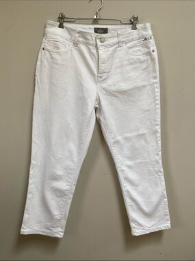 Chico's White Ankle Crop “So Slimming”Jeans, Size 1